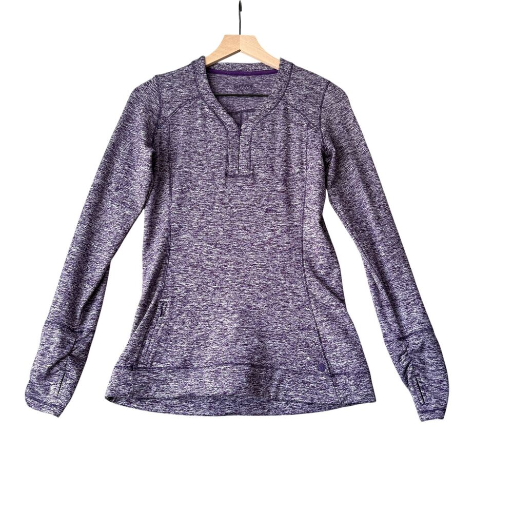 Outdoor Research Melody Shirt Pullover M Purple 1/4 Zip Fleece Hiking Thumbholes - Picture 2 of 7